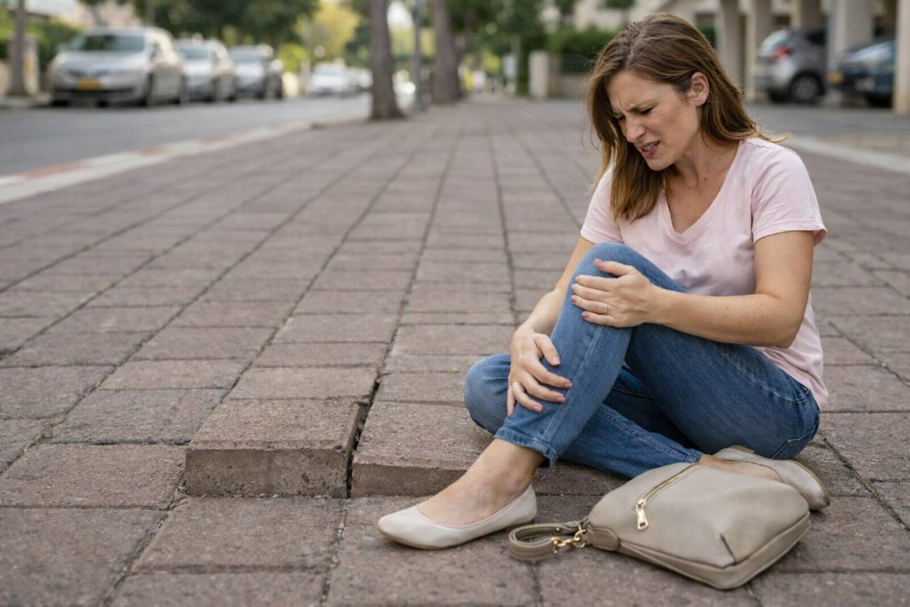 נפילה ברחוב