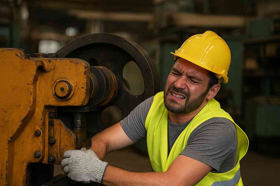 תאונת עבודה עם מכונה