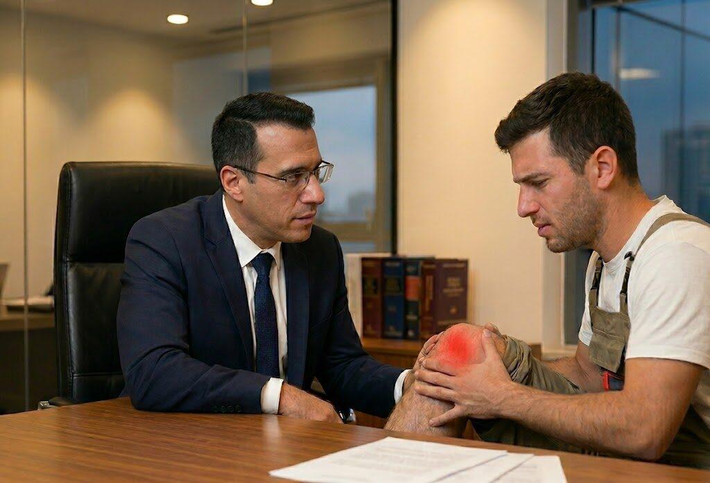 קרע במיניסקוס תאונת עבודה