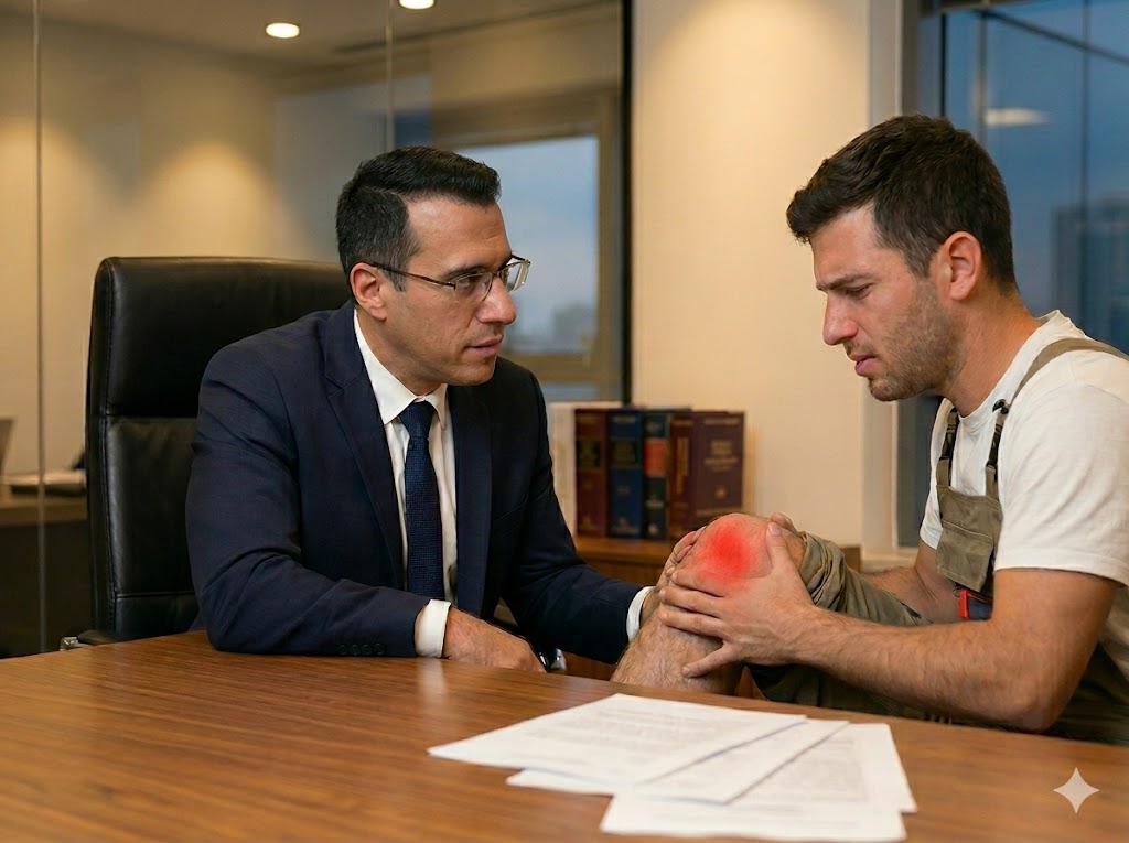 קרע במיניסקוס תאונת עבודה